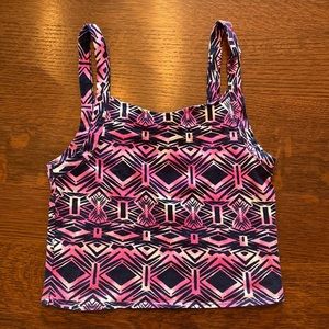 thick strap patterned tank